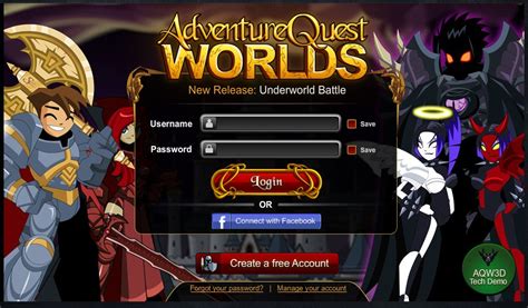 adventure quest login